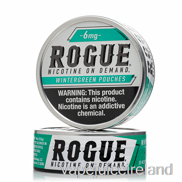 Vape Juice ROGUE Nicotine Pouches - WINTERGREEN 3mg (5-PACK)